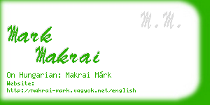 mark makrai business card